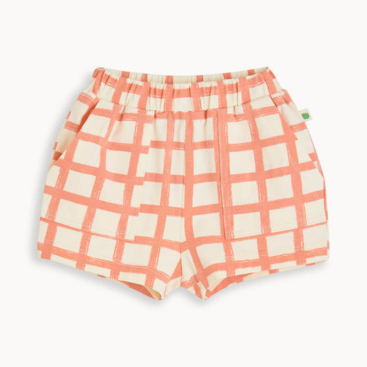 Jersey Shorts | Terracotta Checker