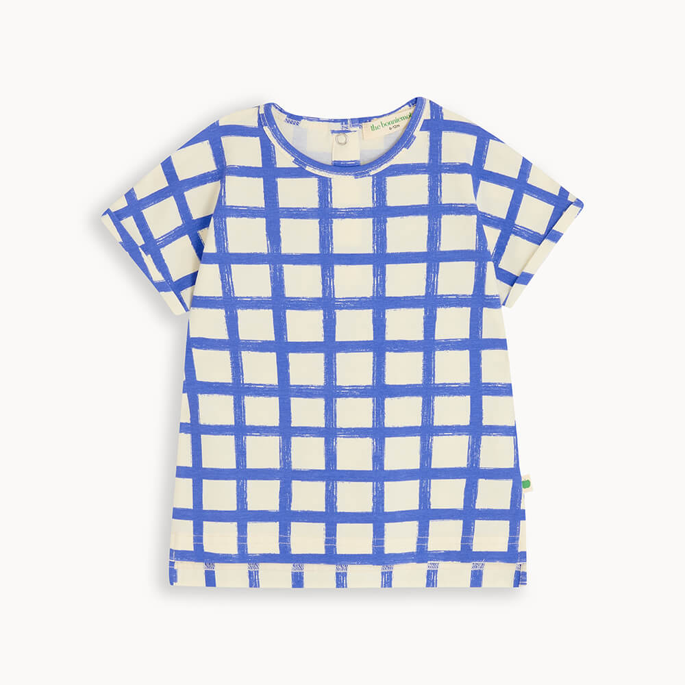 Jersey Short Sleeve T-Shirt | Blue Checker