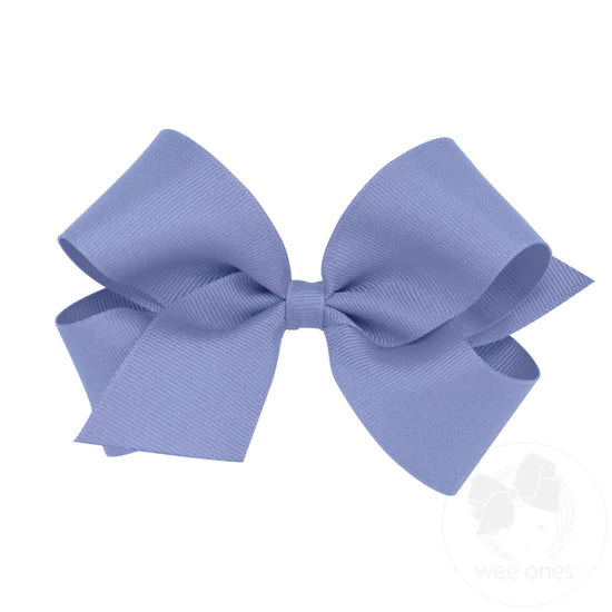 Medium Classic Grosgrain Hair Bow | Bluebird