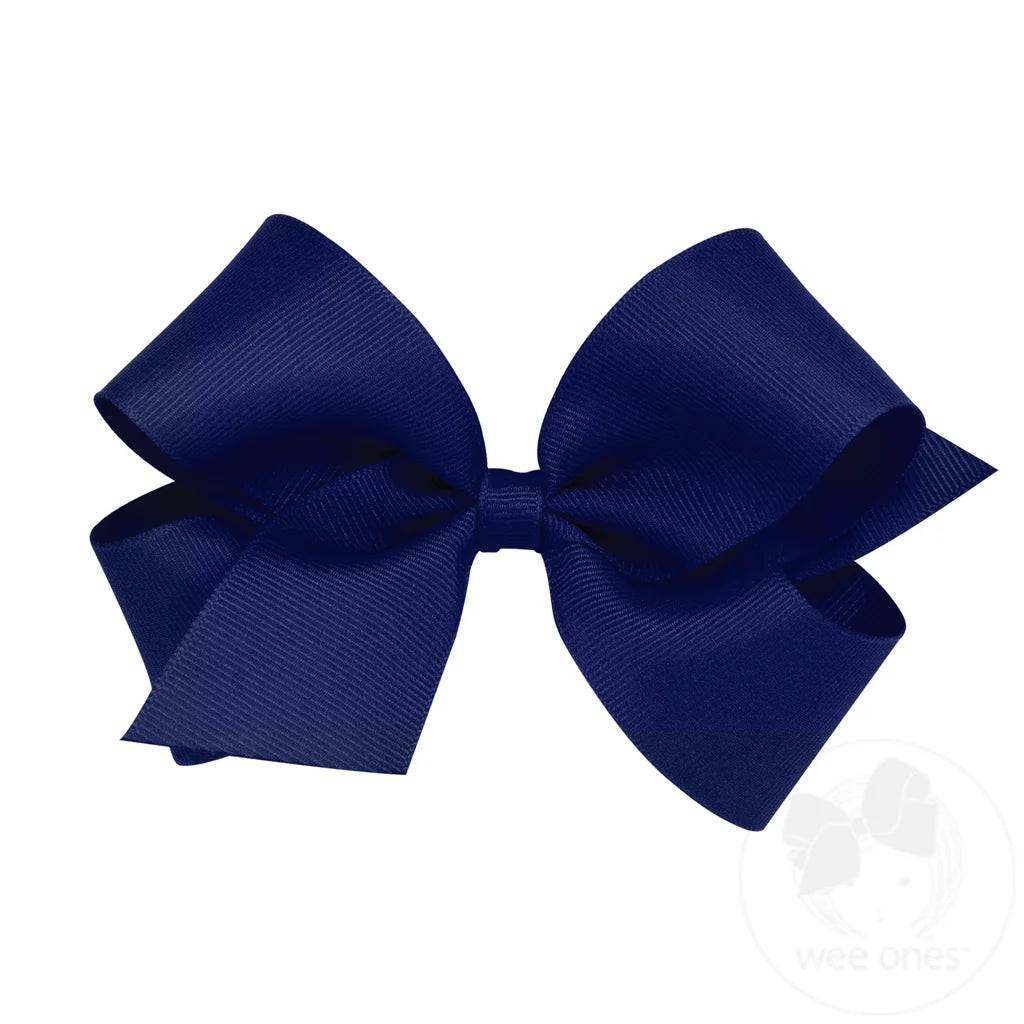 Medium Classic Grosgrain Hair Bow | Light Navy