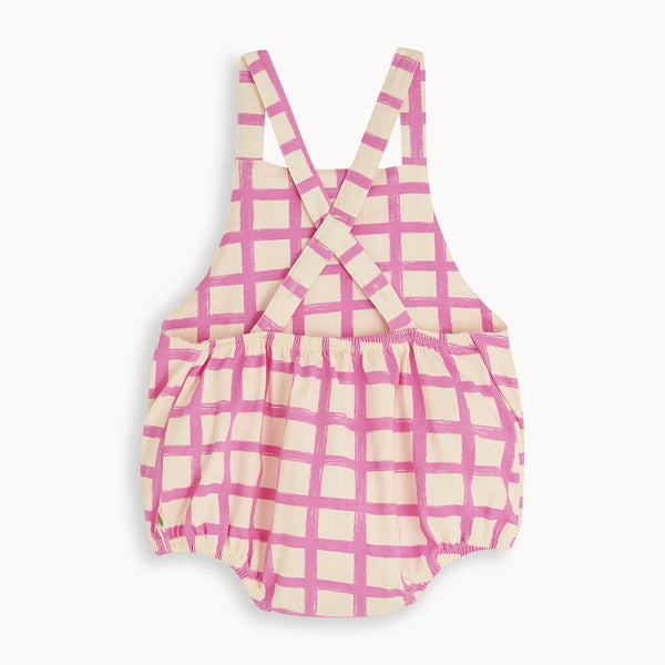 Jersey Bubble Romper | Pink Checker