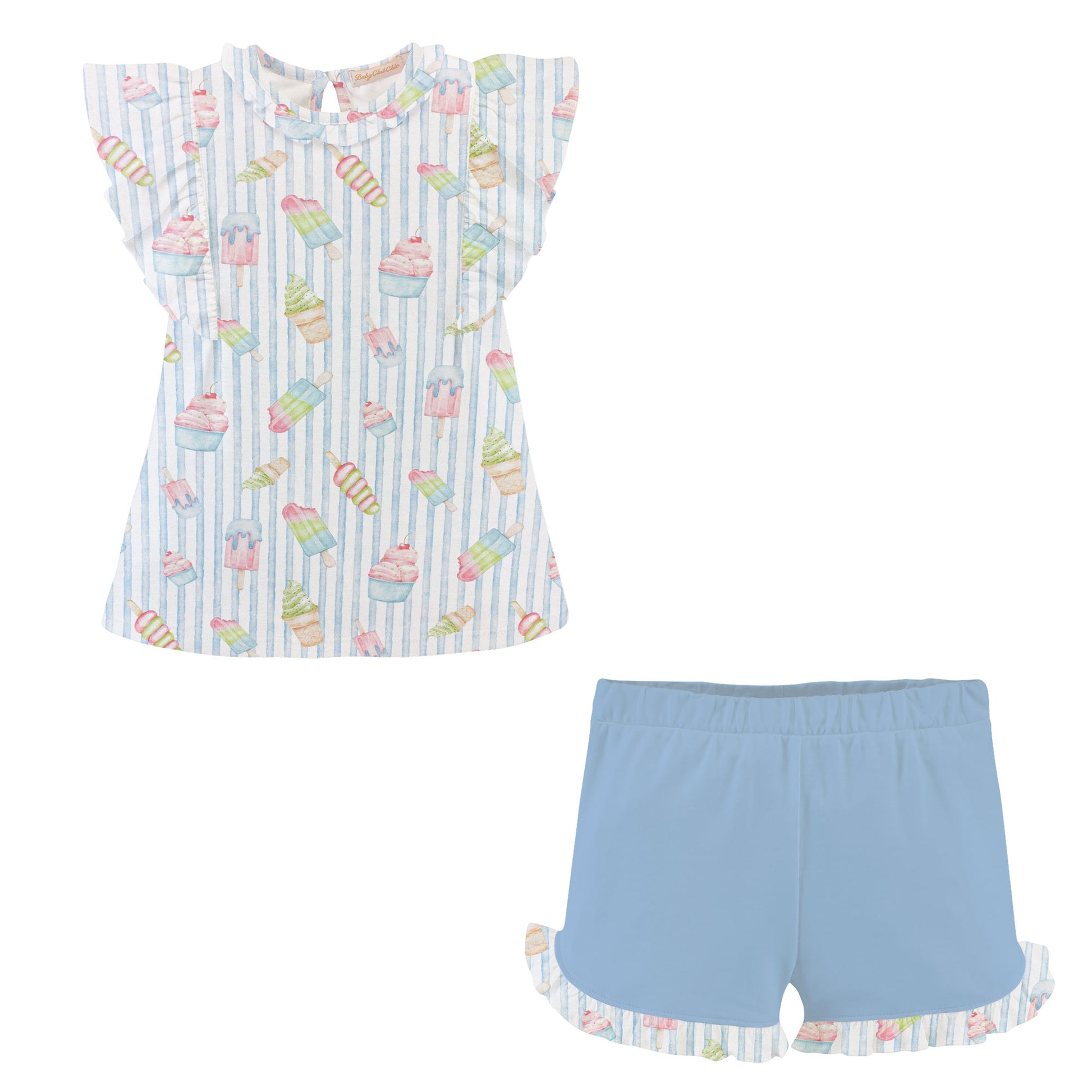 scoops & smiles tee and short set
