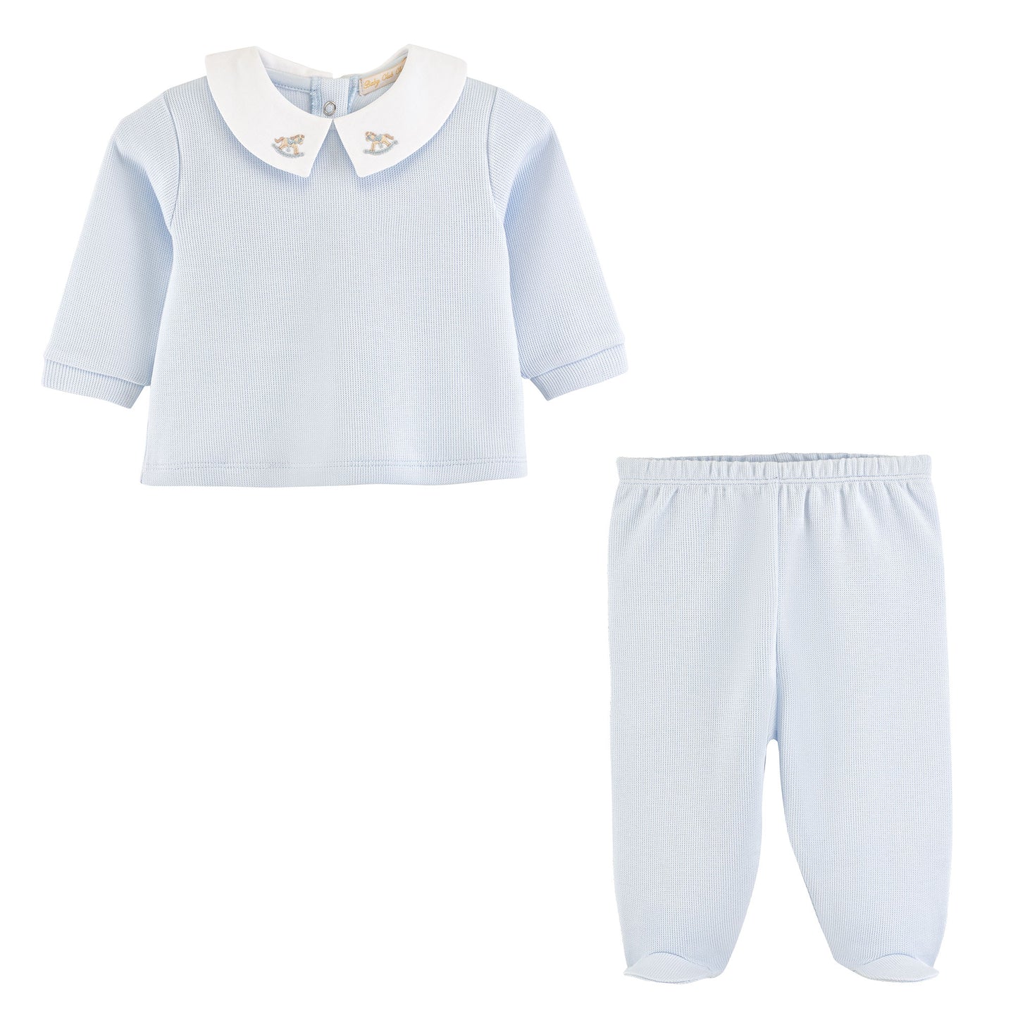 English Knot Top + Pant Set | Light Blue