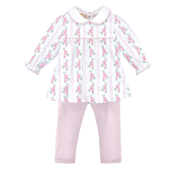 Collared Leggings Set | Soft Roses