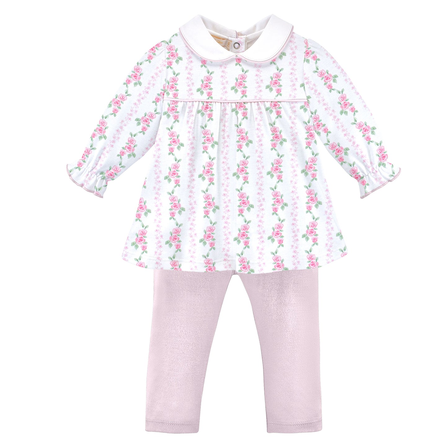 Collared Leggings Set | Soft Roses