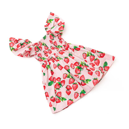 Cotton Smocked Dress | Strawberry Bliss