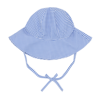 sky blue gingham sun hat