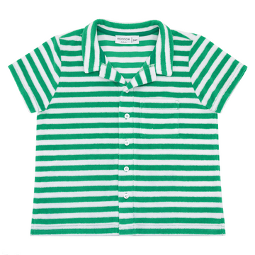 bermuda green stripe french terry shirt