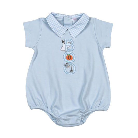 Spooky Pima Applique Bubble | Blue
