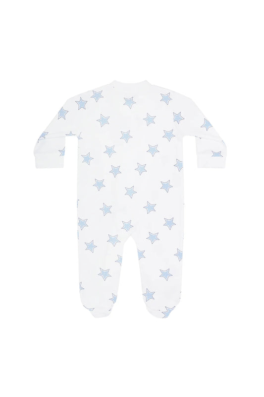 Blue Stars Zipper Footie