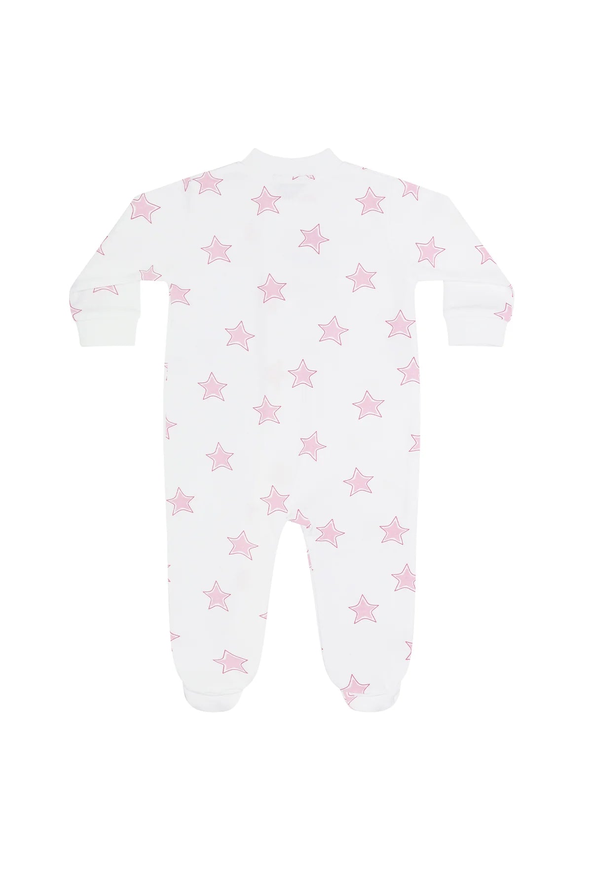 Pink Stars Zipper Footie