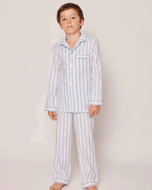 Kid's Twill Pajama Set | Periwinkle Stripe