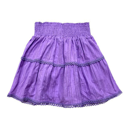 Smocked Waist Skirt  | Purple
