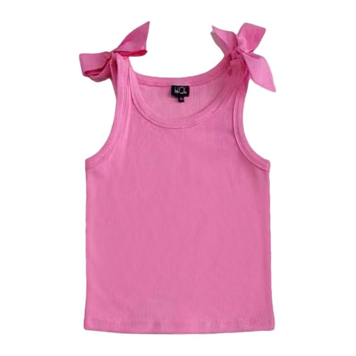 Bow Strap Tank Top | Pink