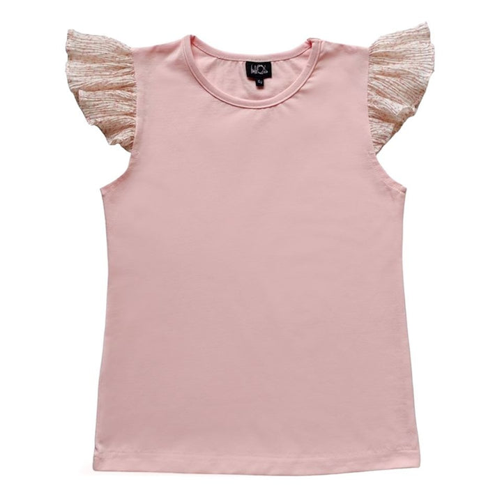 Ruffle Floral Sleeve Top | Pink