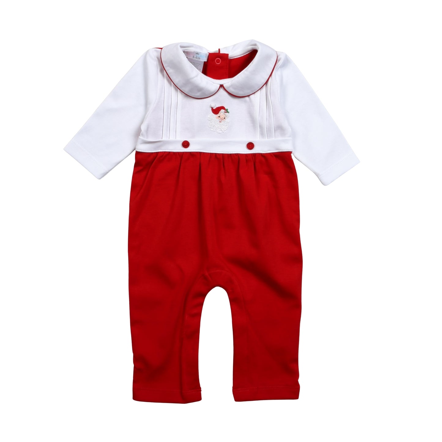 Santa Claus Hand Embroidered Pima Romper