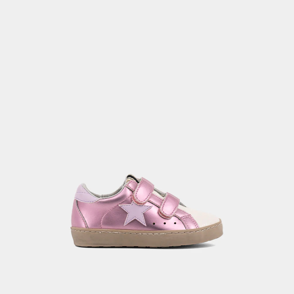 Sunny Mini Toddler Sneaker | Pink Metallic + Light Purple