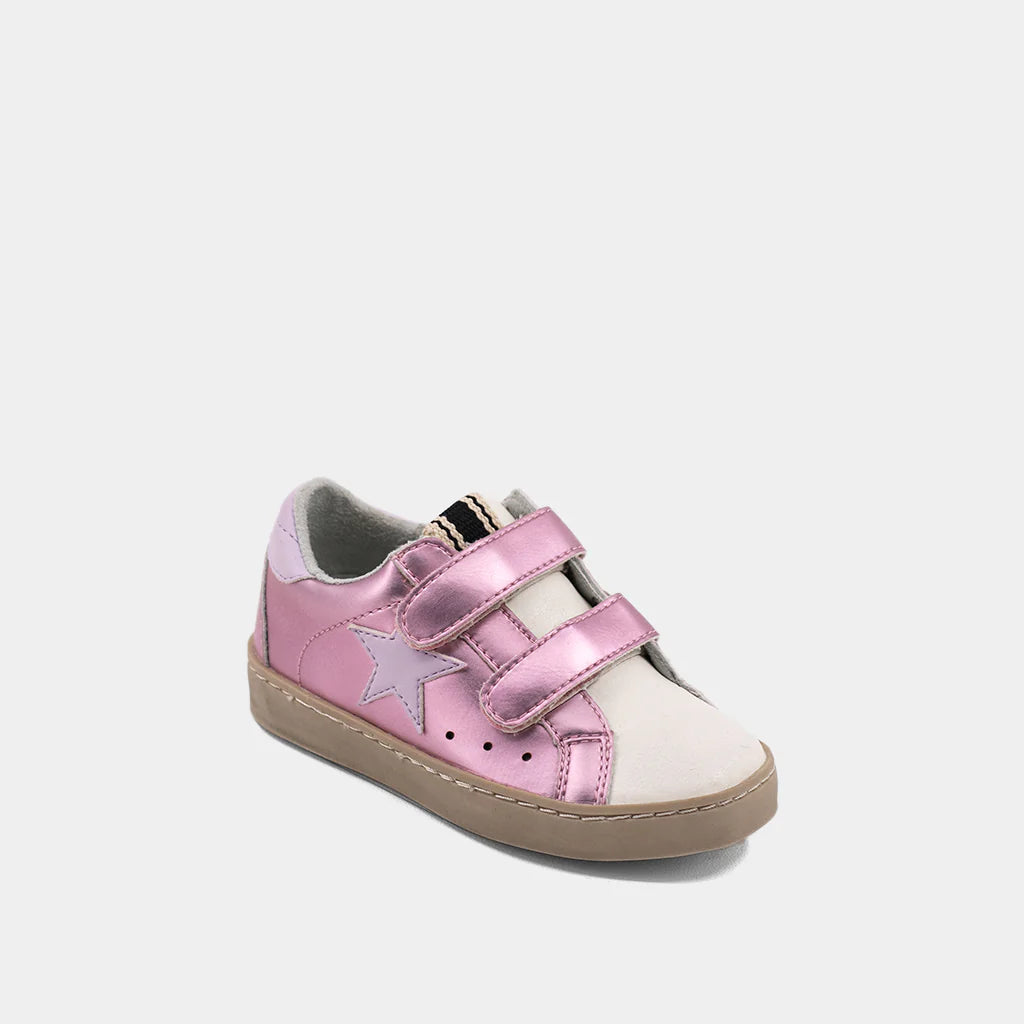 Sunny Mini Toddler Sneaker | Pink Metallic + Light Purple