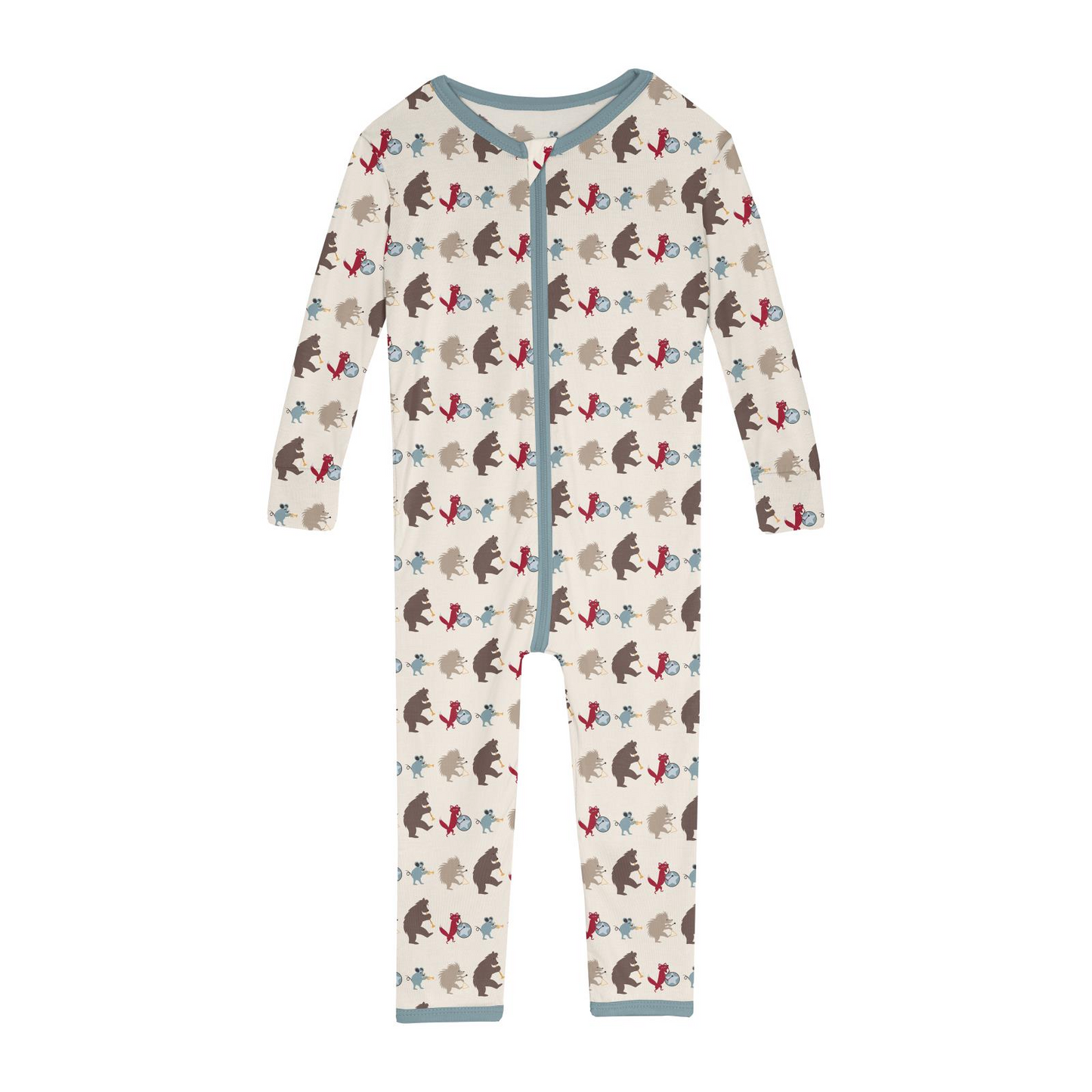 Print Convertible Sleeper with Zipper, Natural Marching Band