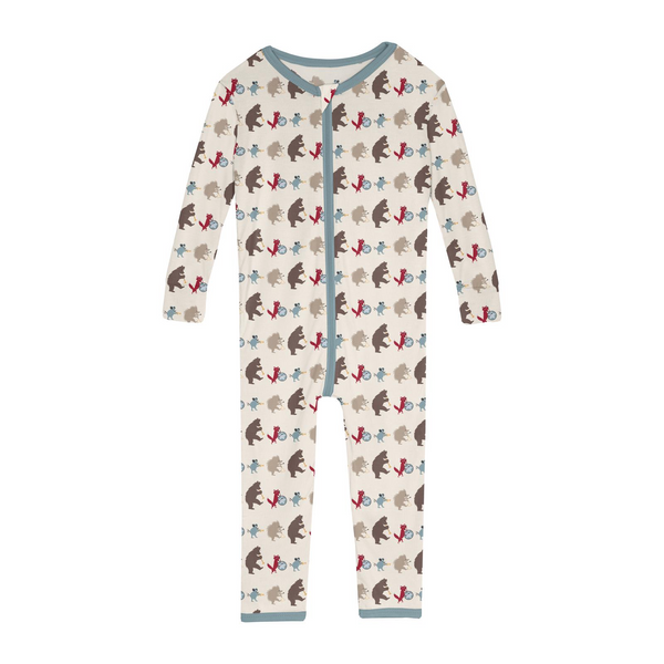 Print Convertible Sleeper with Zipper, Natural Marching Band