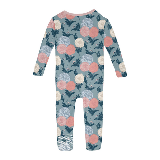 Print Convertible Sleeper with Zipper, Stormy Sea Enchanted Floral