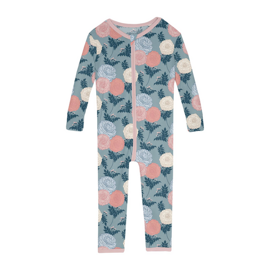 Print Convertible Sleeper with Zipper, Stormy Sea Enchanted Floral