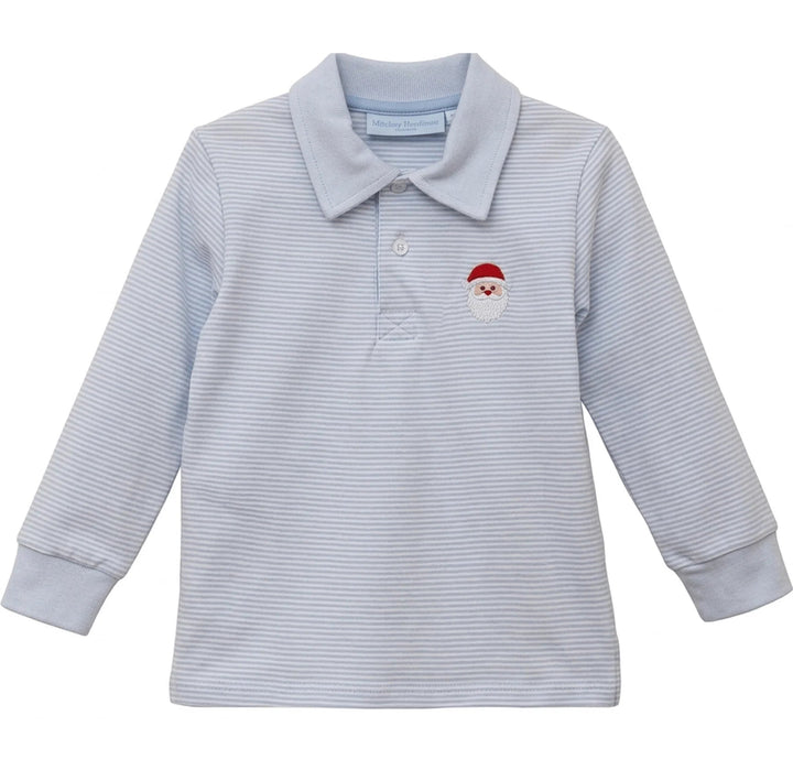 Santa Trio Polo | Light Blue Stripe