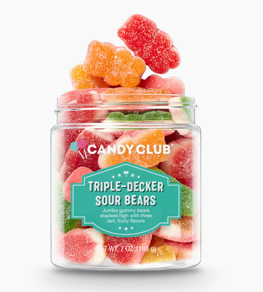 Triple Decker Sour Gummy Bear Candy
