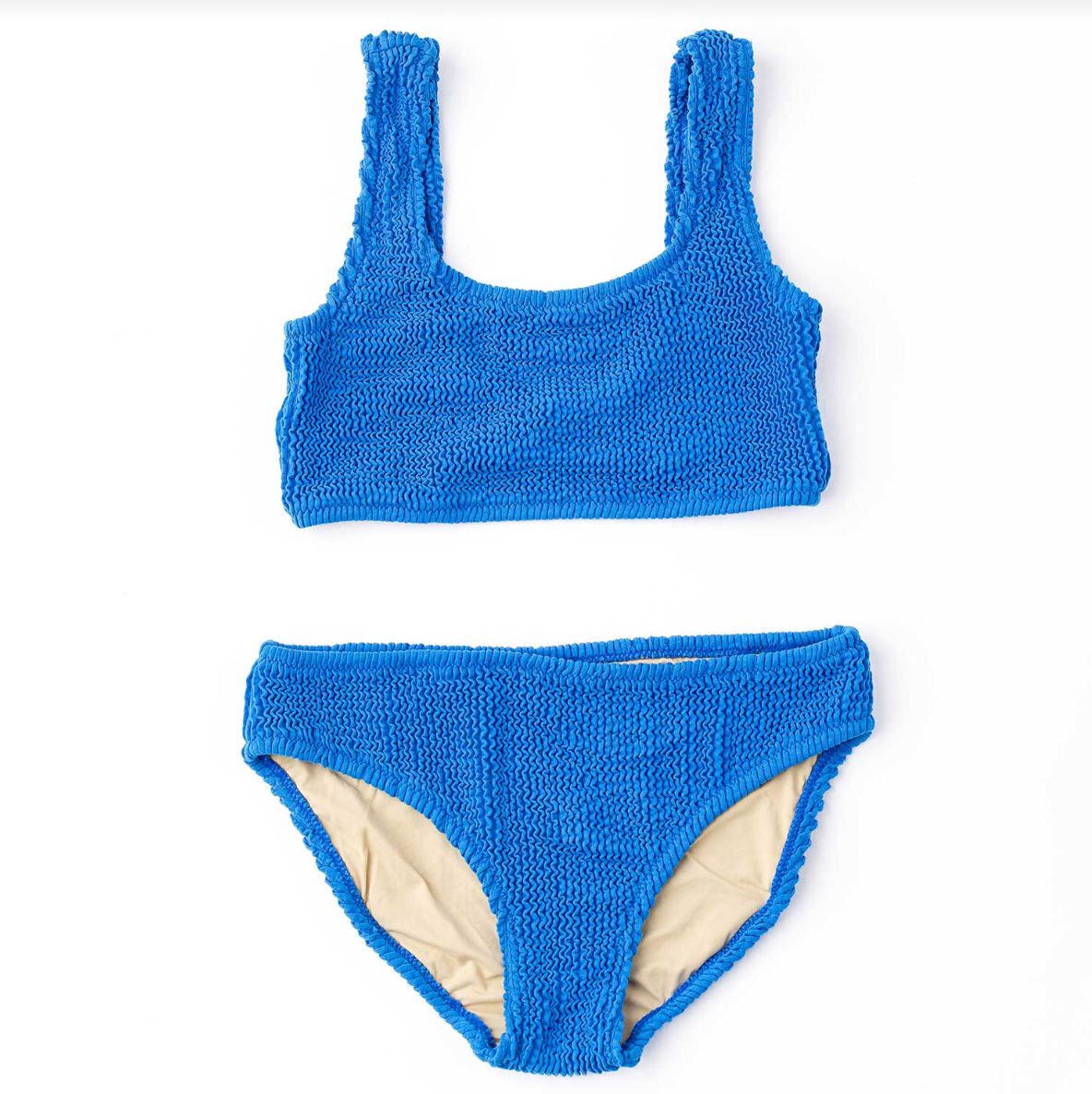 Cobalt Blue Crinkle two piece