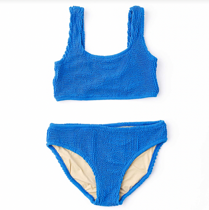 Cobalt Blue Crinkle two piece