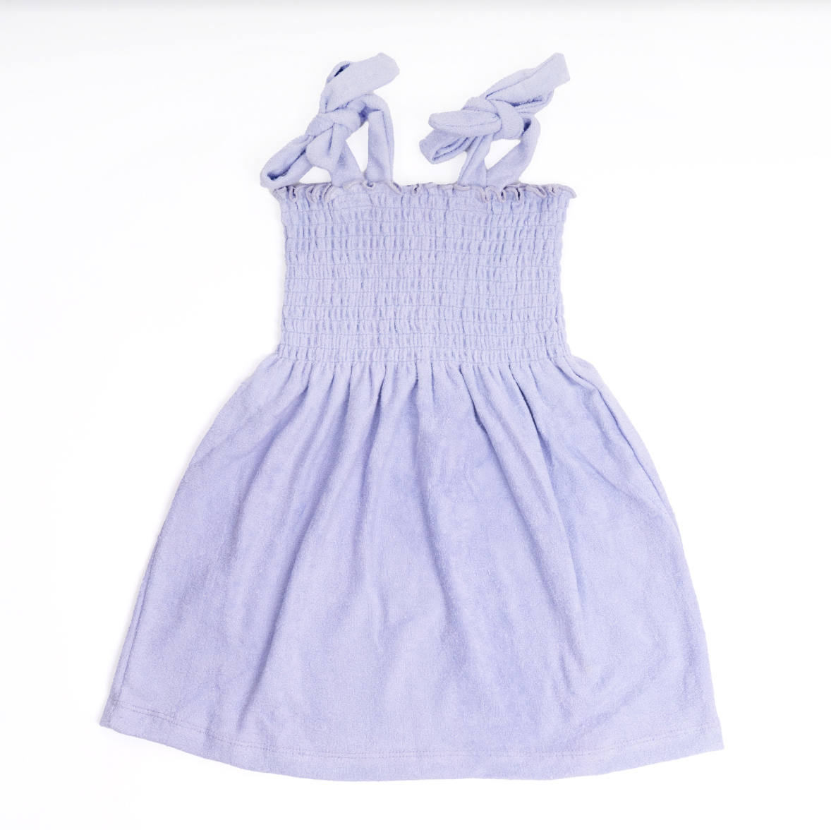 terry tie top dress | purple