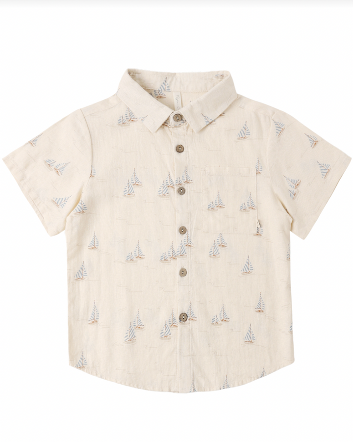 COLLARED SHORT SLEEVE SHIRT SAIL