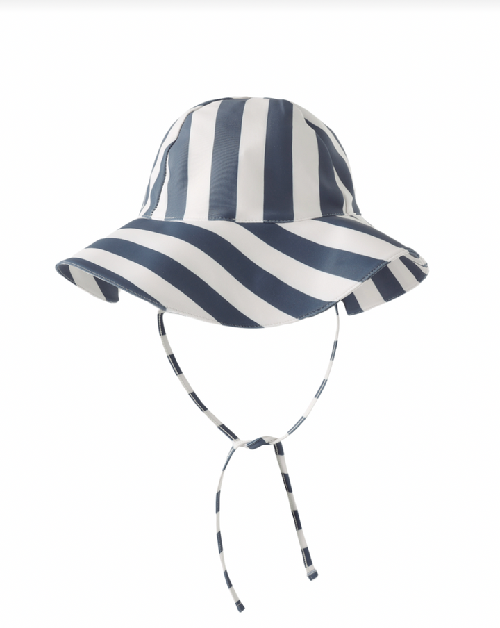 FLOPPY SWIM HAT NAVY STRIPE