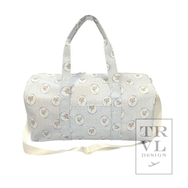 Weekender Duffle | Floral Medallion Blue