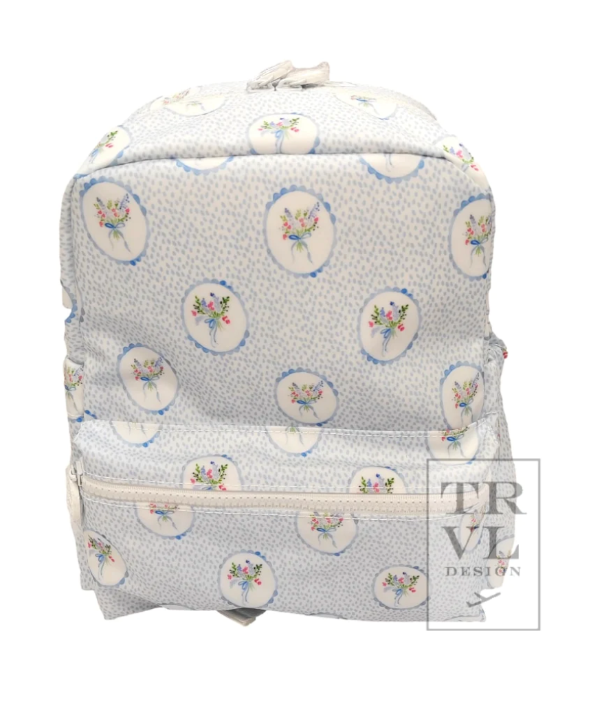 Mini Backpacker | Floral Medallion Blue