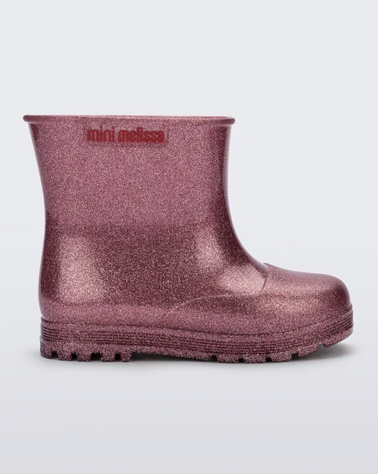 Mini Melissa Welly Rain Boot | Pink Glitter
