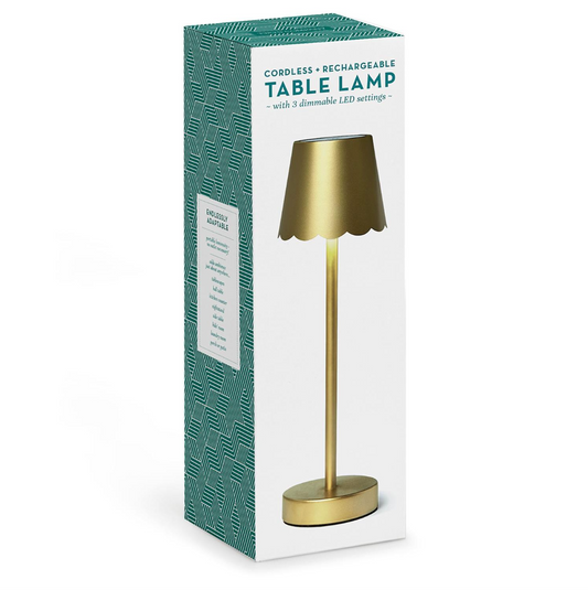 Scallop Edge Rechargeable LED Table Lamp