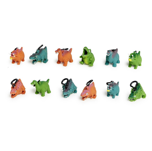 Glitterosaurus Surprise Squeeze Dinosaur Keychain