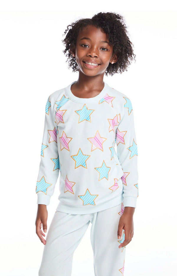 Star Party Girls Raglan Pullover