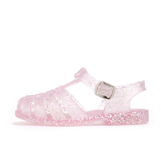 Tulsa Jelly Sandal | Pink Glitter