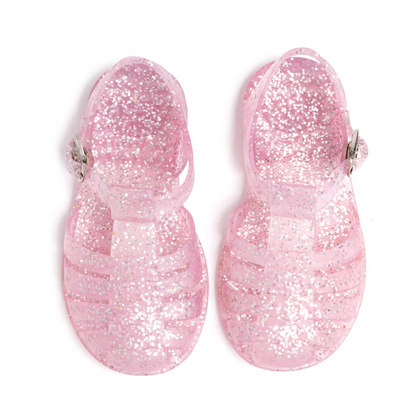Tulsa Jelly Sandal | Pink Glitter
