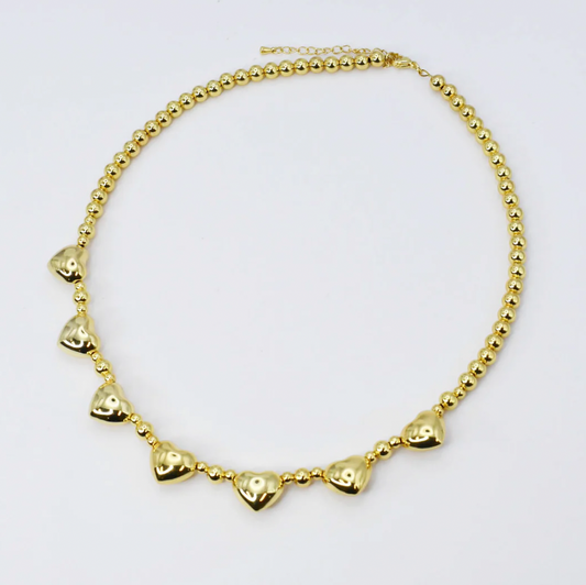 Hearts and Beads Necklace