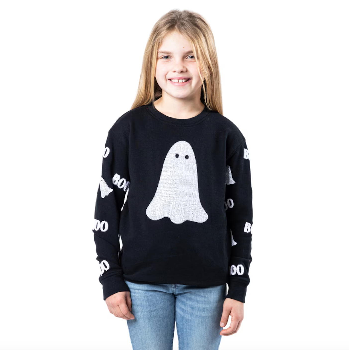 Kids Boo Black Crew Neck