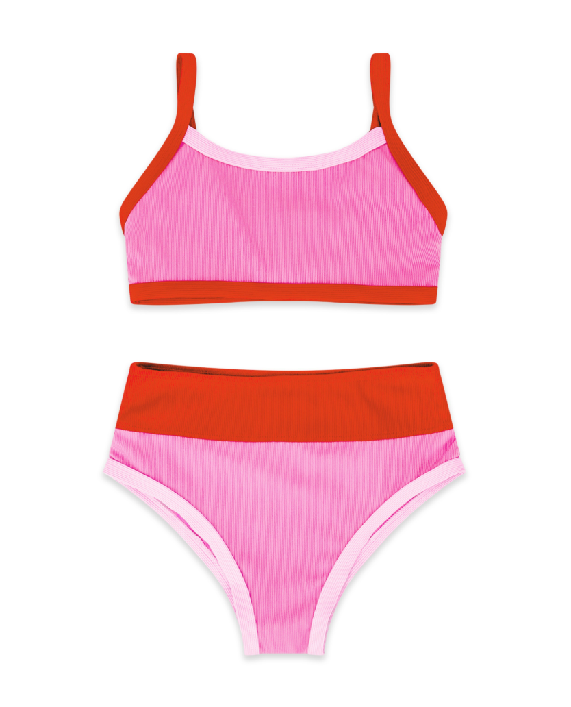 Retro Ringer Bikini | Pink Sunset