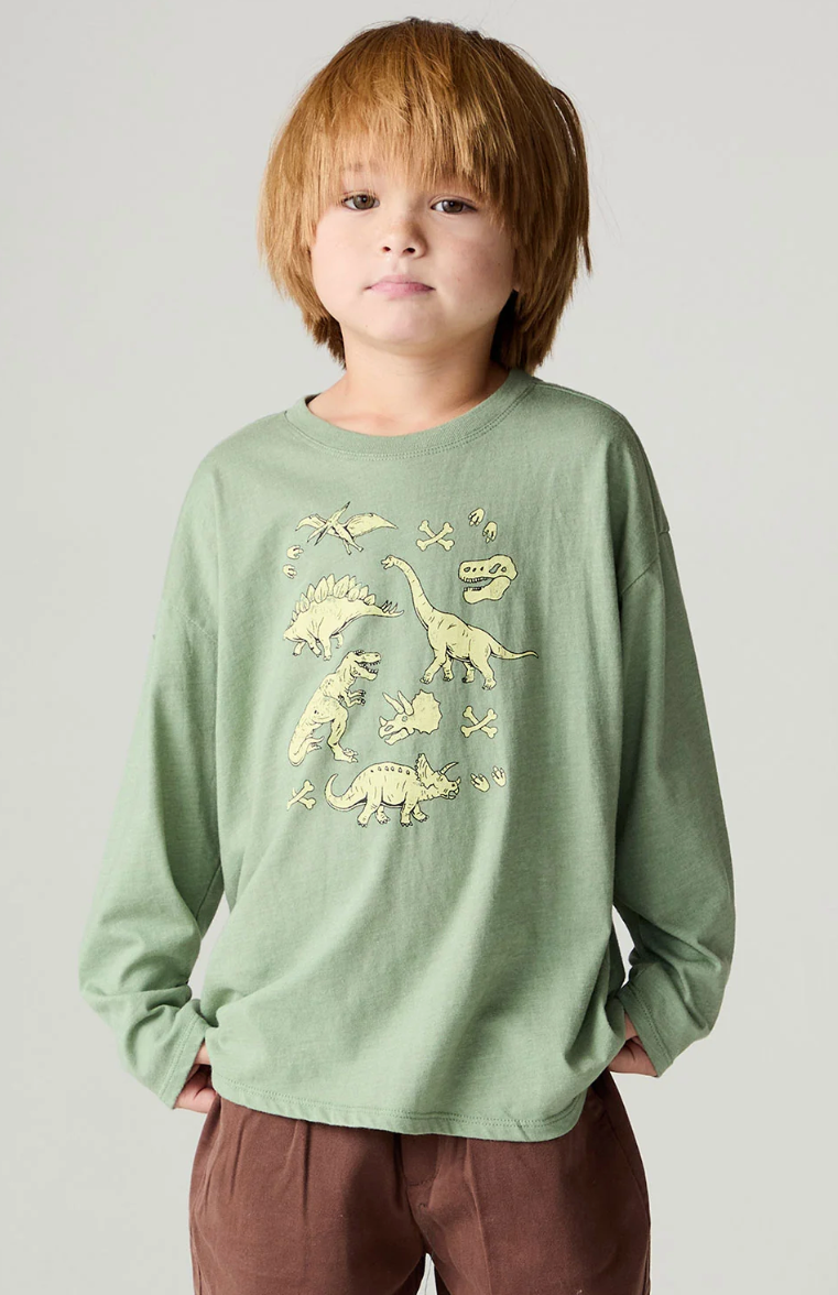 Dino Action Long Sleeve Tee