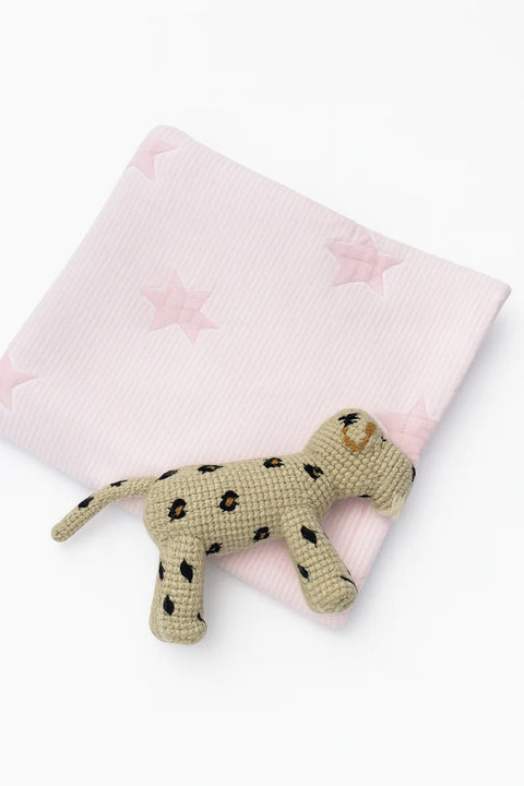 Seersucker Baby Blanket | Pink Stars