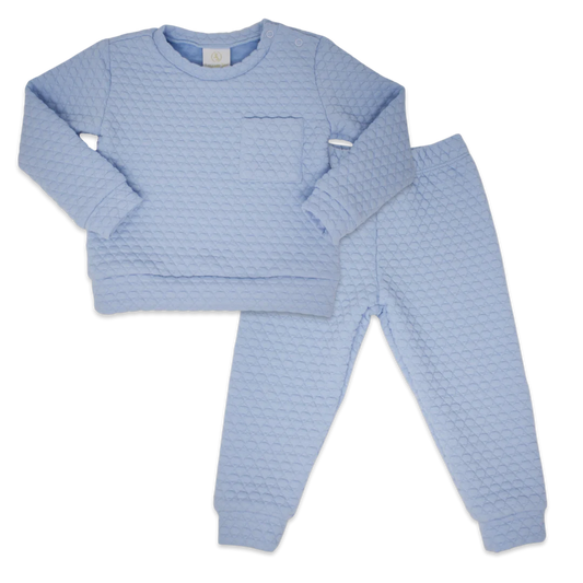 Quilted Sweatsuit | Blue