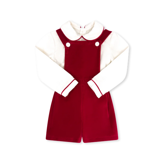 Arthur Apron Set | Ruby Red Velvet