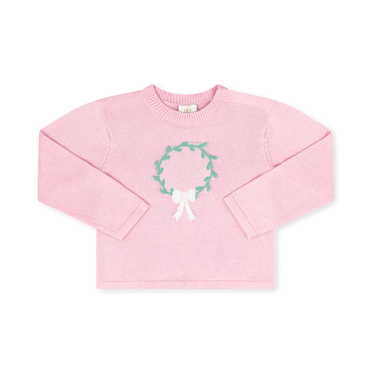 Cozy Up Sweater | Pleasant Pink Wreath