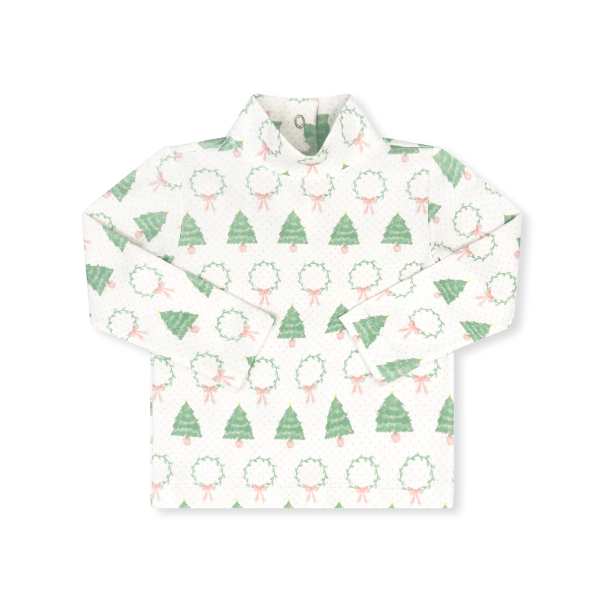 Tiny Tot Turtleneck | Oh Christmas Tree | Pink